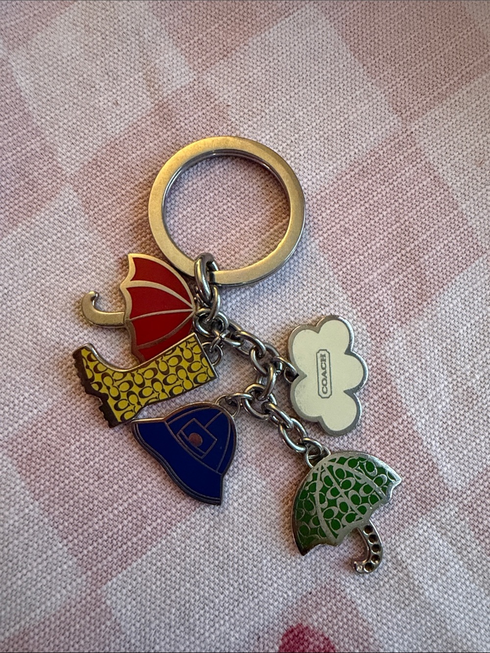 Vintage Coach Rainy Days Keychain